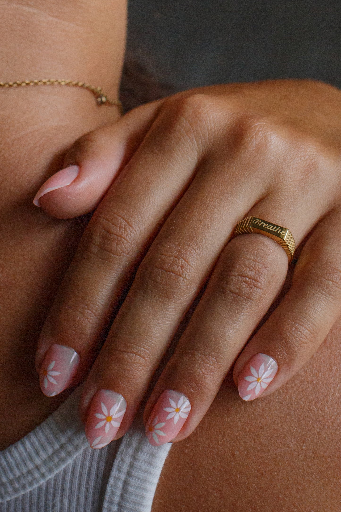 Take a Deep Breath Ring Gold