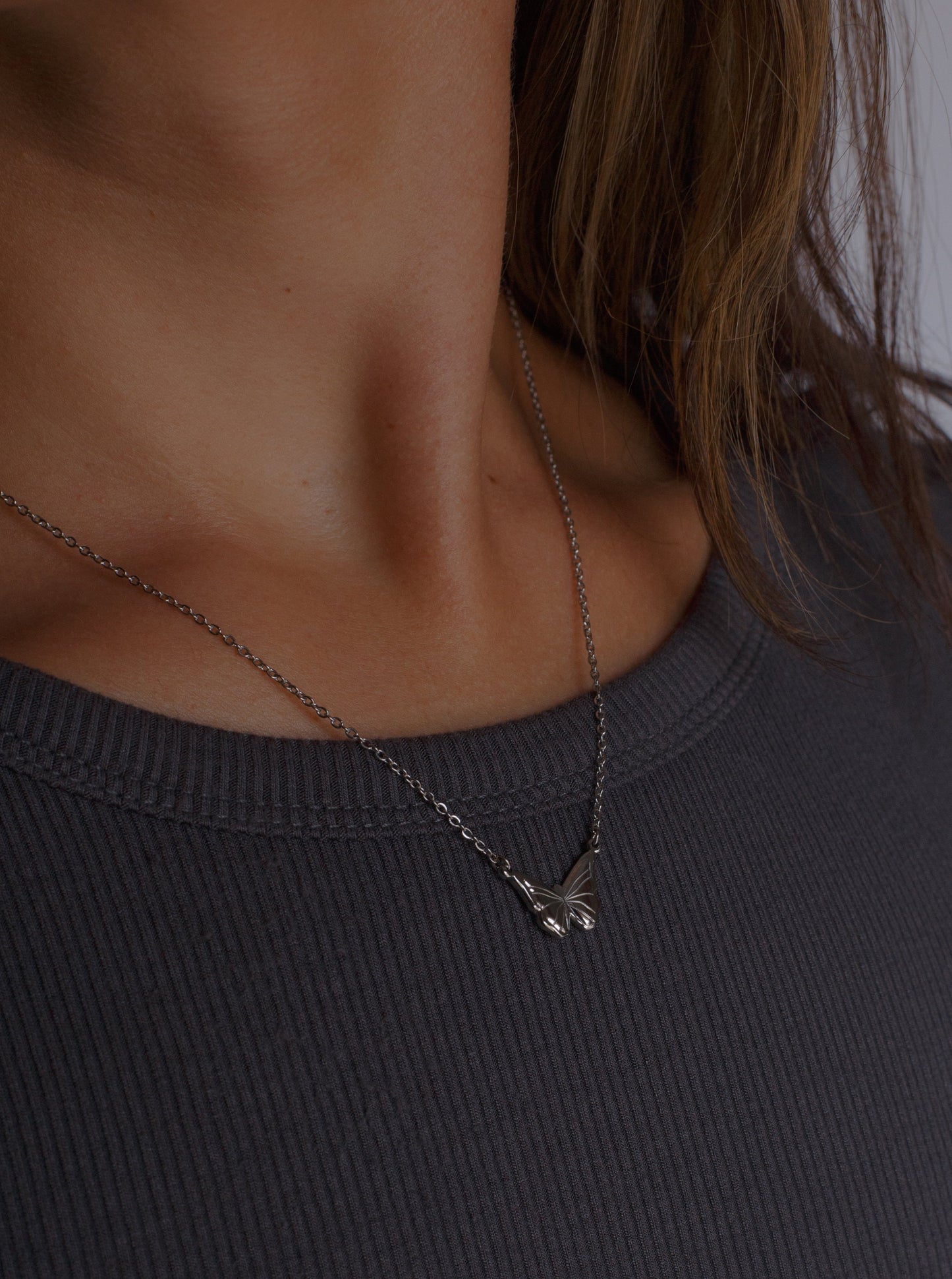 Guiding Butterfly Necklace in Silver